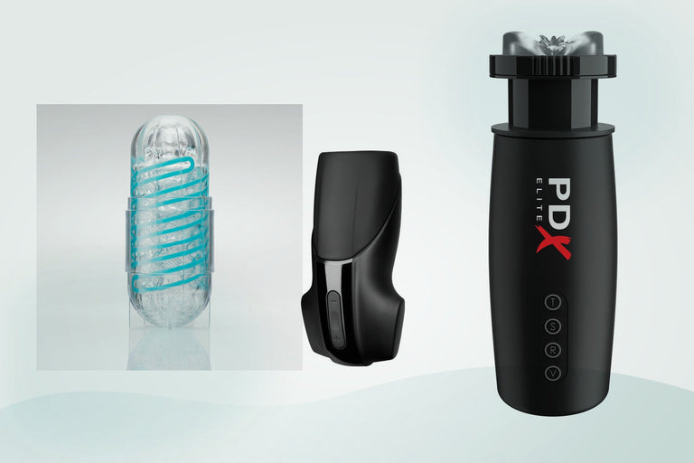 Manual and powered male masturbators available from Adult Direct