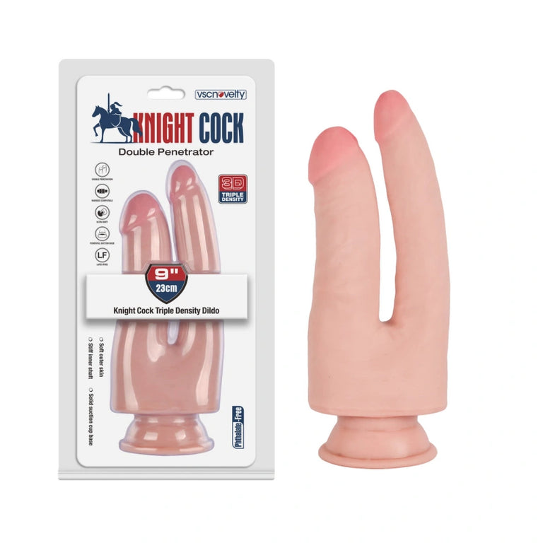 9" Knight Cock Triple Density Double Penetrator