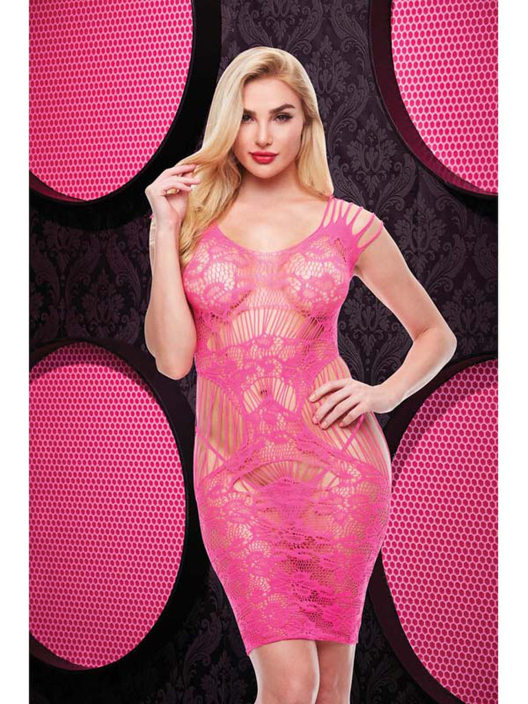 LACE CUT OUT MINI DRESS