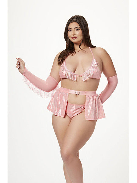 4 PC COWGIRL COSTUME SET ROSE