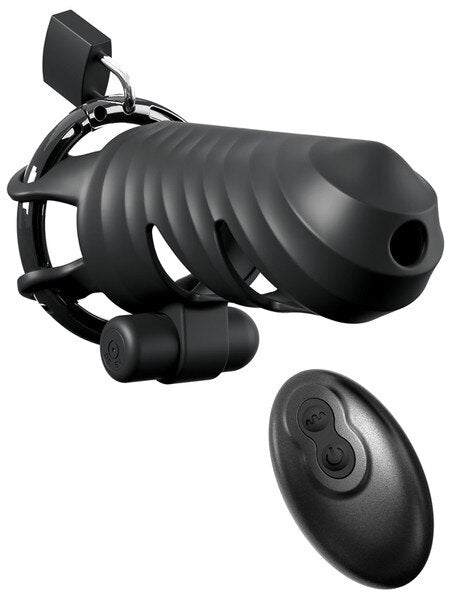 REMOTE-CONTROLLED VIBRATING COCK BLOCKER