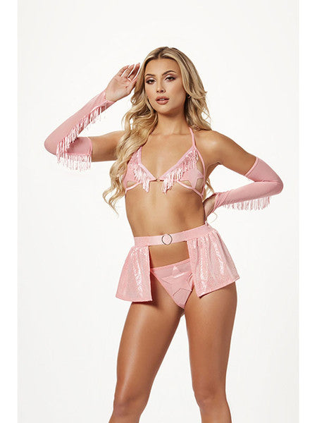 4 PC COWGIRL COSTUME SET ROSE