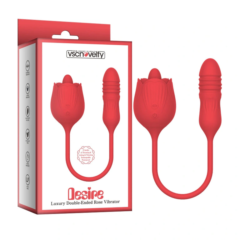 Luxury Double-Ended Rose Vibrator