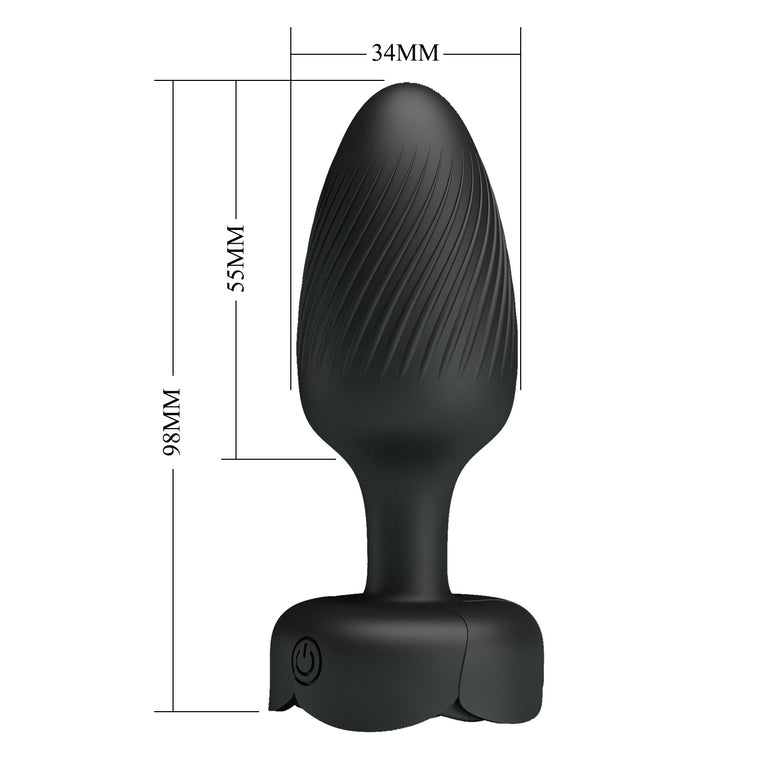 Vibrating Anal Plug with 5-Color Light
