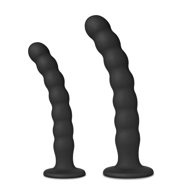 Beaded Silicone Butt Plug 2 Pcs