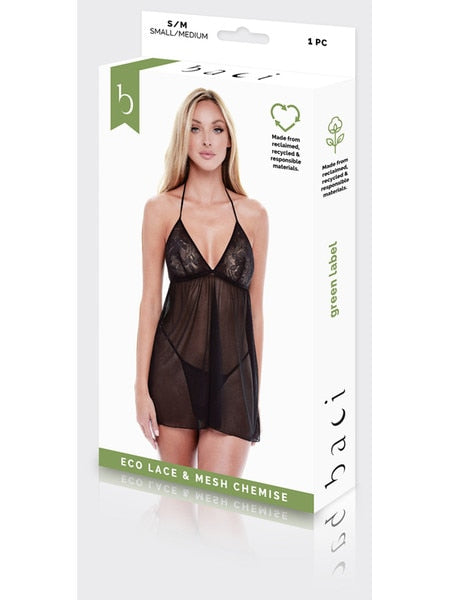 Eco Lace And Mesh Chemise