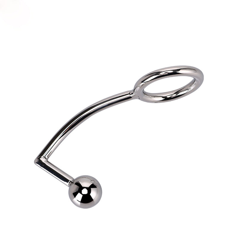 Metal Cock Ring With One Anal Ball