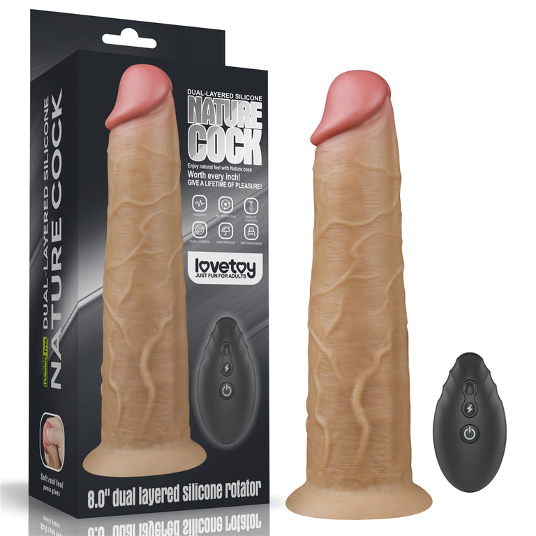 8" Dual Layered Platinum Silicone Rotator