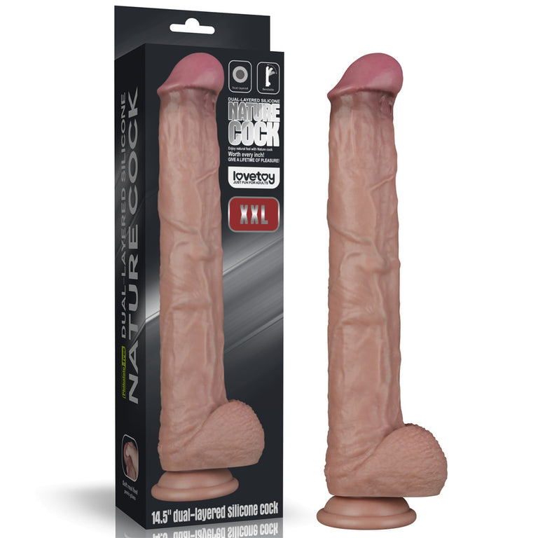 14.5"  Bendable Silicone Cock XXL