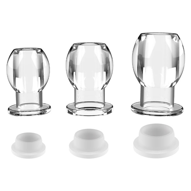 Tunnel Butt Plug With Stopper 3 Set