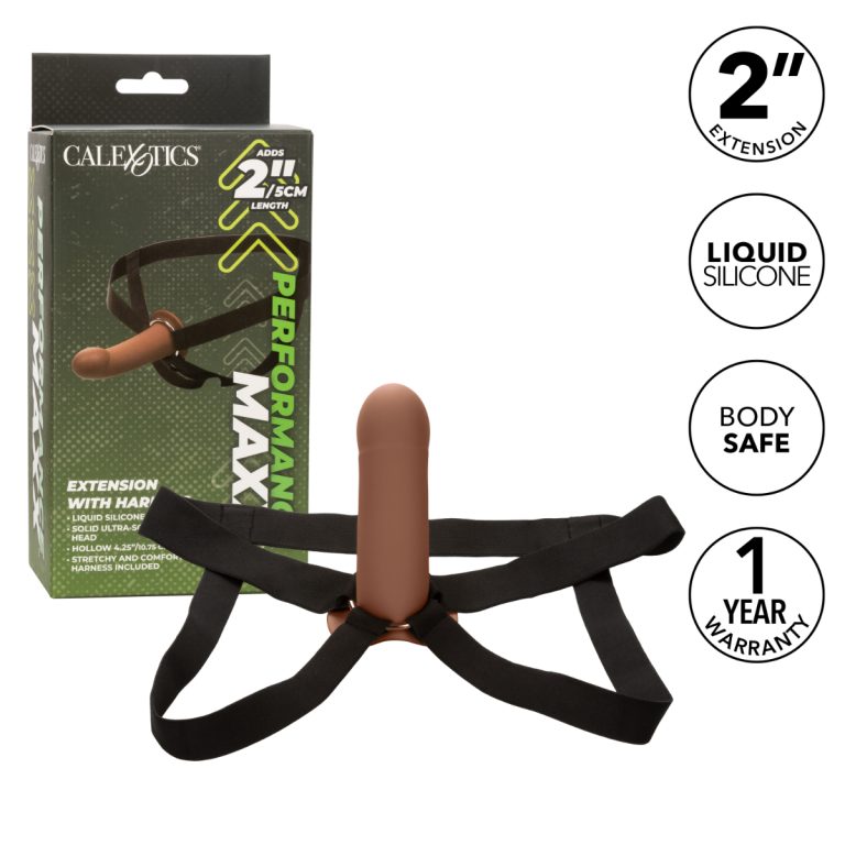 Performance Maxx 2″ Extension With Harness (Dark Flesh)