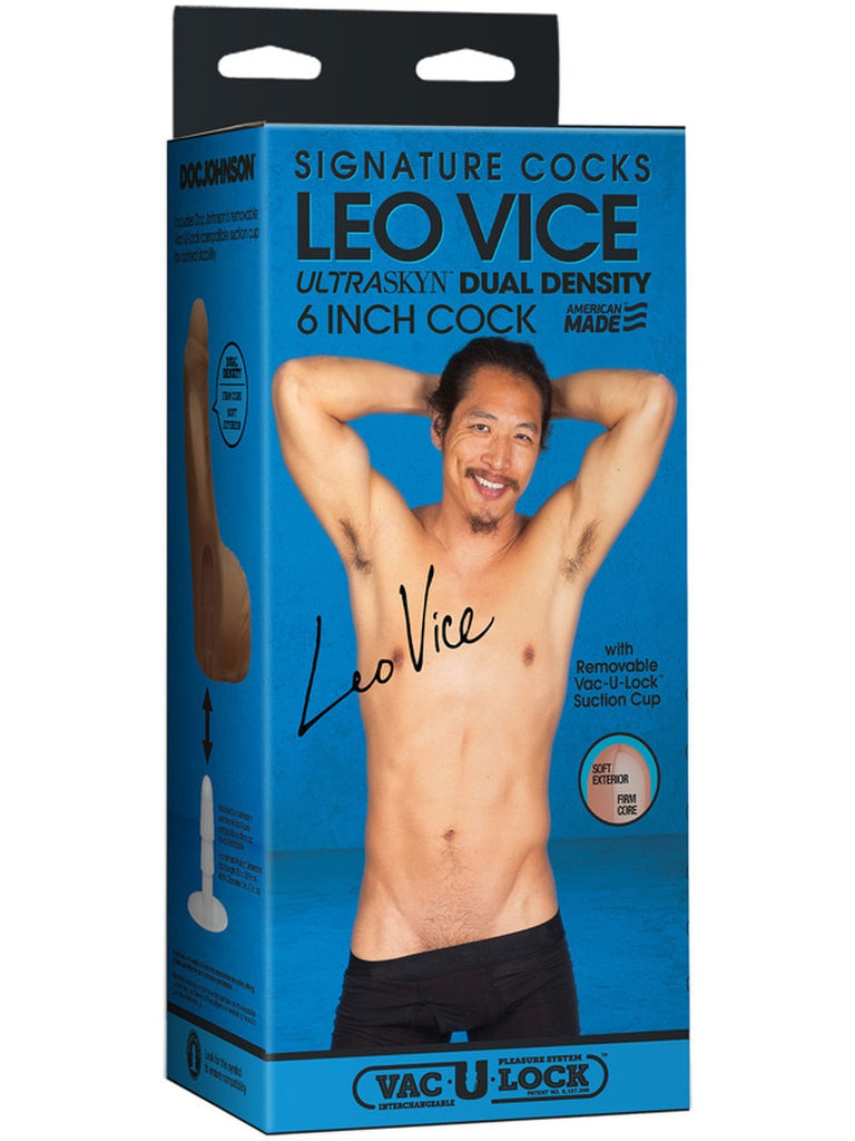 Signature Cocks Leo Vice 6 Inch ULTRASKYN Cock with Removable Vac-U-Lock Suction Cup