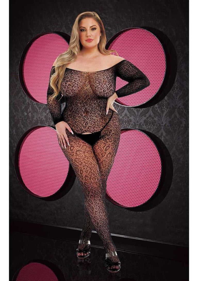 LONG SLEEVE LACE BODYSTOCKING