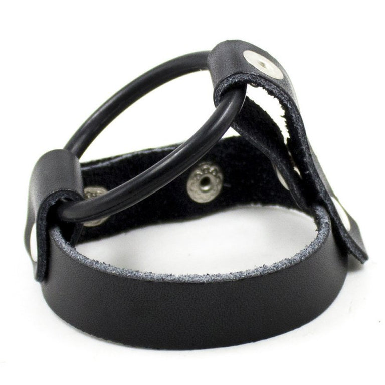 Leather Cock Harness With Ball Divider