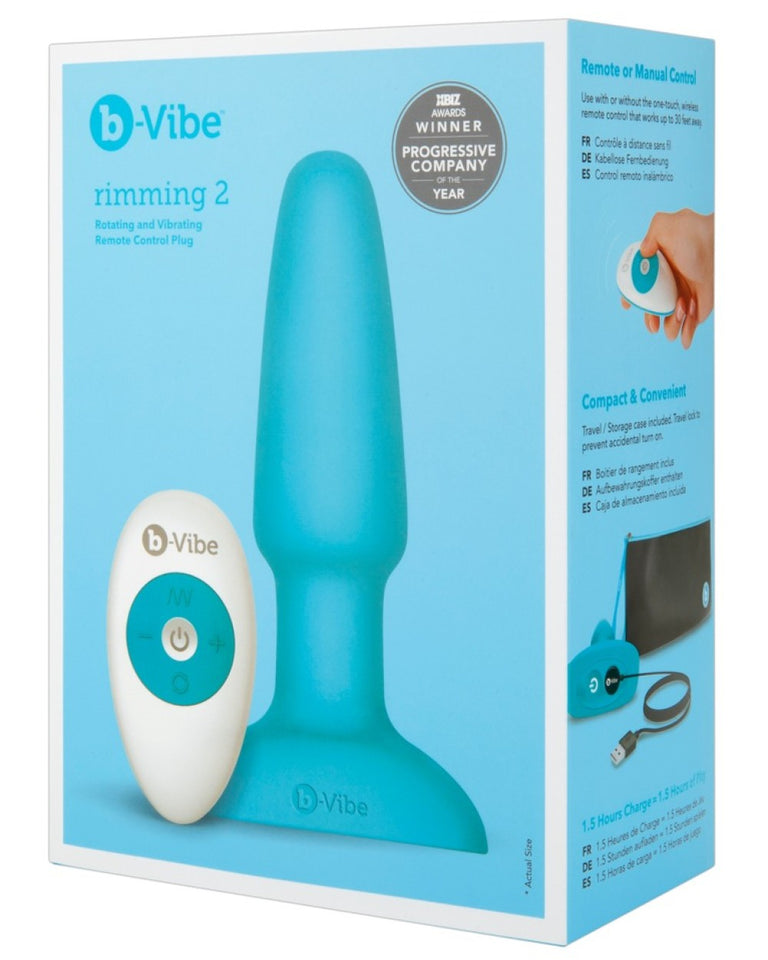 b Vibe USB Rechargeable Rimming 2 Plug Teal