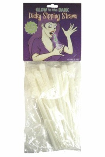 Dicky Sipping Straws Glow in the Dark (10 Per Unit)