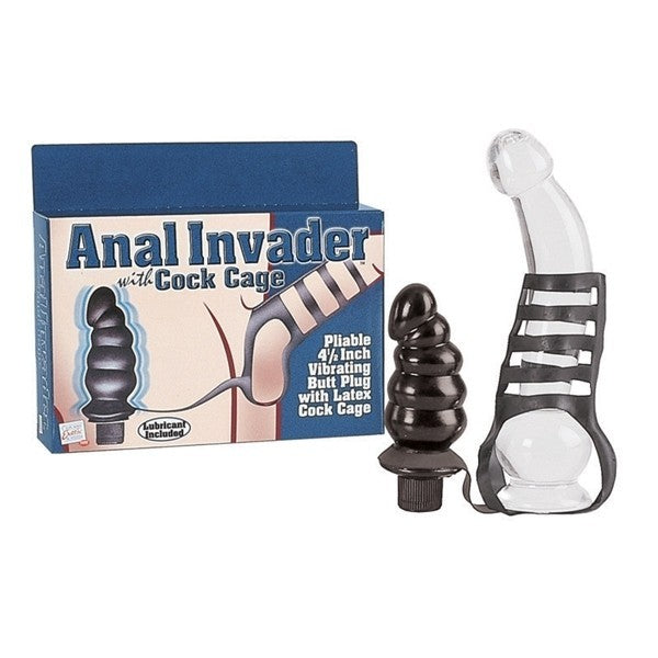 Anal Invader With Cock Cage