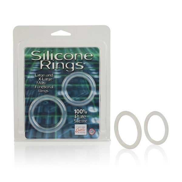 Silicone Rings Large and X Large Clear