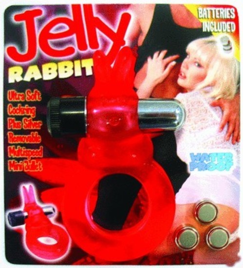 Jelly Rabbit Ultra Soft Cock Ring Red