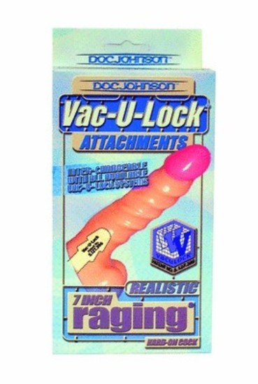 7 in. Realistic Raging Hard-On Cock Vac U Lock