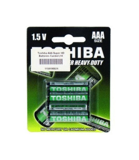 Toshiba AAA Super HD Batteries Carded x 4