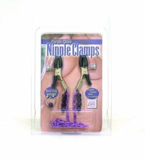 Nipple Clamps Purple Chain