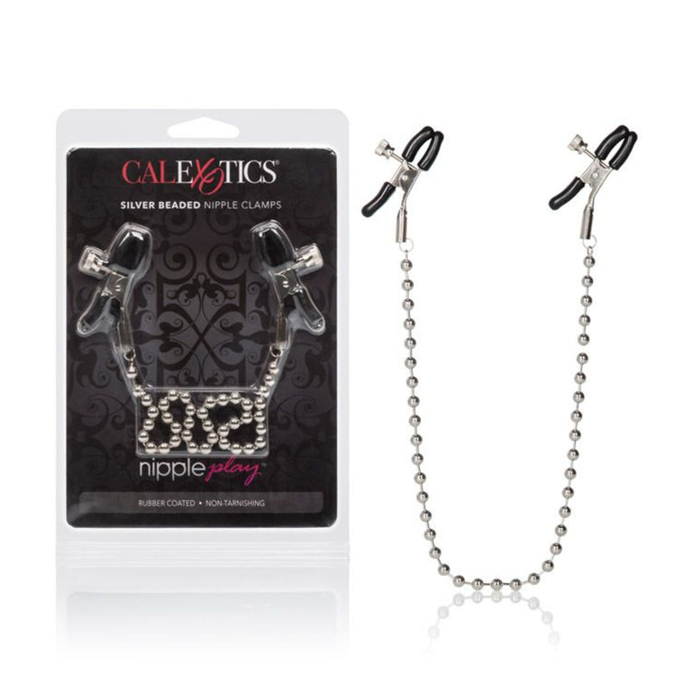 Nipple Clamps Silver Beaded