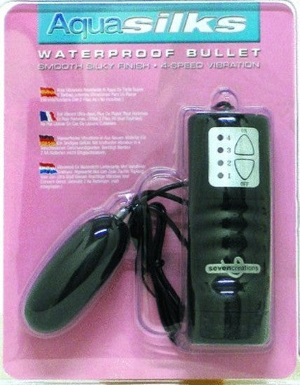 Aquasilks Waterproof Vibrating Bullet Black