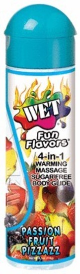 Wet Fun Flavors Warming 4.1oz / 116g Passion Fruit Pizzazz
