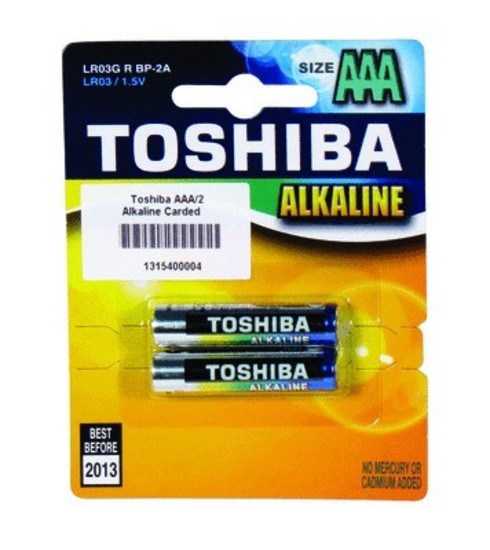 Toshiba AAA/2 Alkaline Carded Batteries