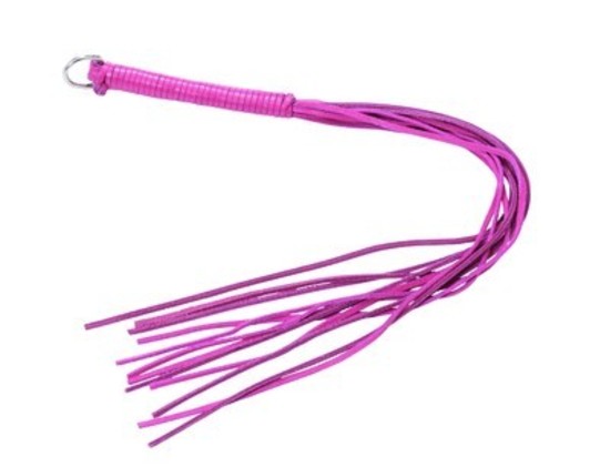 Leather Thong Whip 20 Pink Bspl-10AK