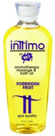 Inttimo by Wet Aromatherapy Massage and Bath Oil 4oz / 120ml Forbidden Fruit