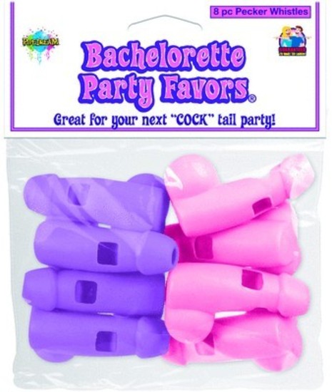 BP Pecker Whistles Pink and Purple x 8 pieces