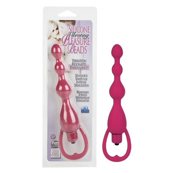 Silicone Vibrating Pleasure Beads Pink