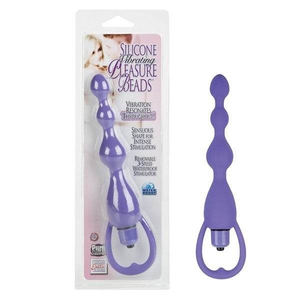 Silicone Vibrating Pleasure Beads Purple
