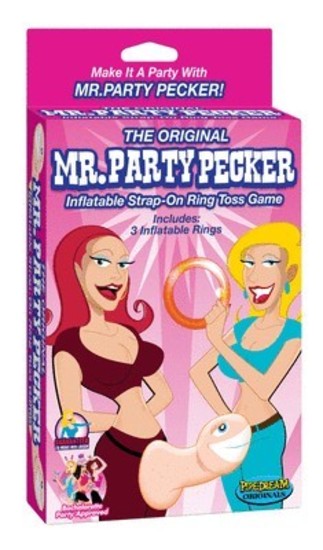 Mr Party Pecker Inflatable Strap On Ring Toss Game
