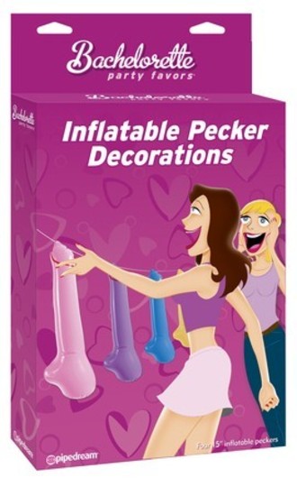 Bachelorette Party Inflatable Pecker Decorations 4Pc