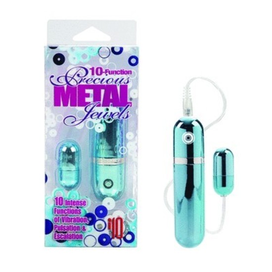 10 Function Precious Metal Jewels Pleasure Pak - Blue