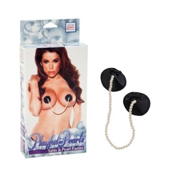 Playful in Pearls - Satin and Pearl Pasties