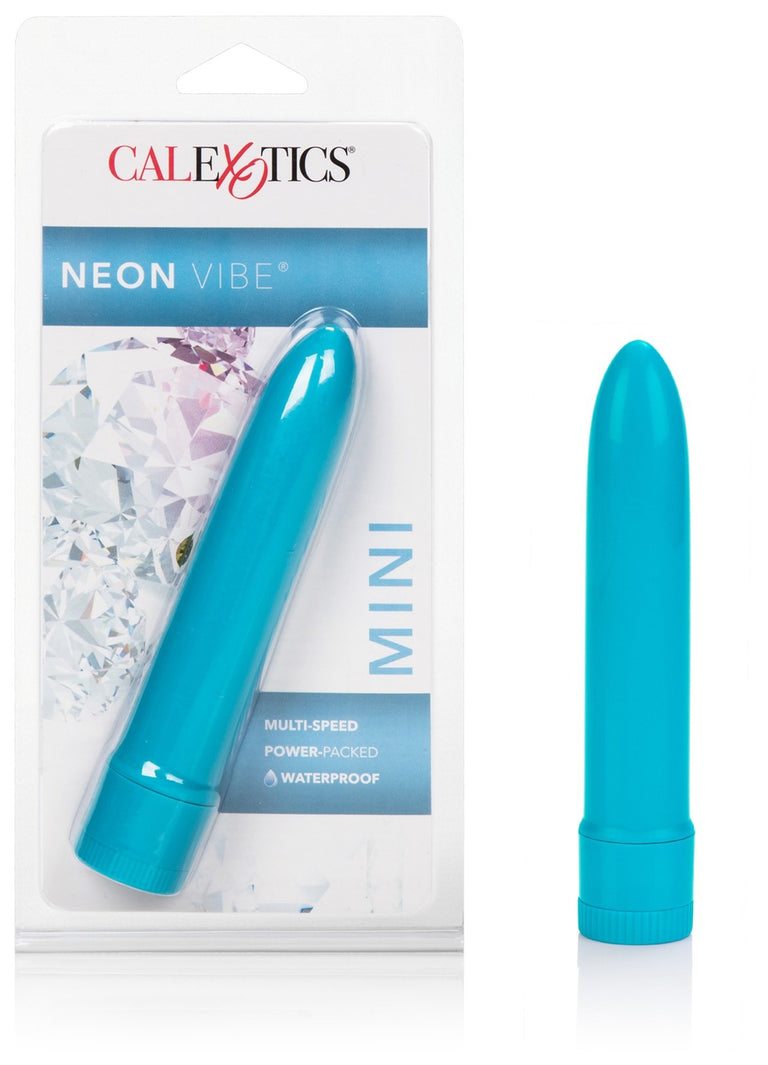 Mini Neon Multi Speed Vibrator - Blue