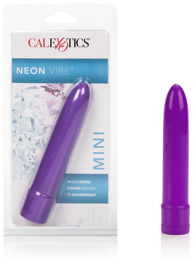 Mini Neon Multi Speed Vibrator - Purple