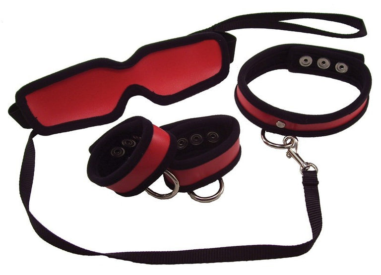 Sex & Mischief 5 Piece Red Restraint Kit