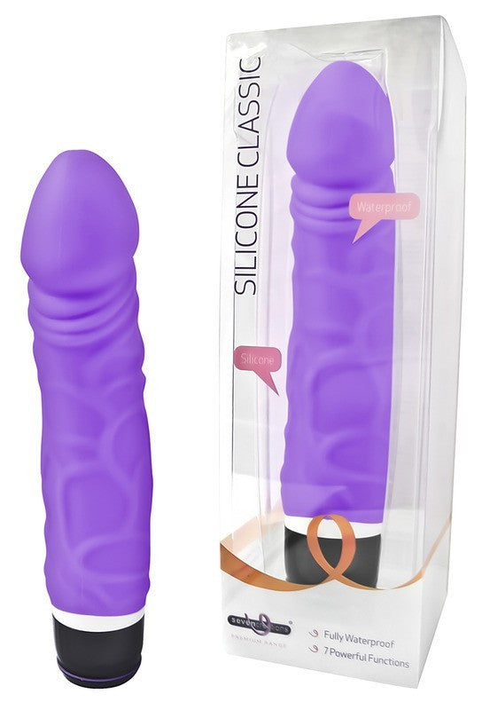 Silicone Classic Thick Veined 034 Seven Functions Purple