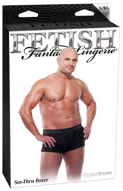 Fetish Fantasy Mens Lingerie See Thru Boxer 2XL/3XL