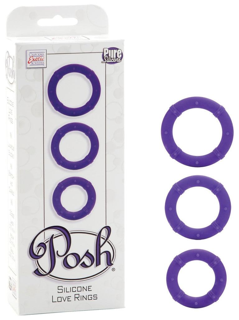 Posh Silicone Love Rings Purple