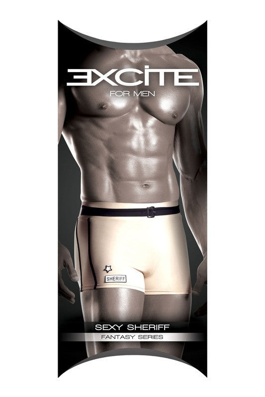Mens Fantasy Sheriff Theme Brief O/S Beige