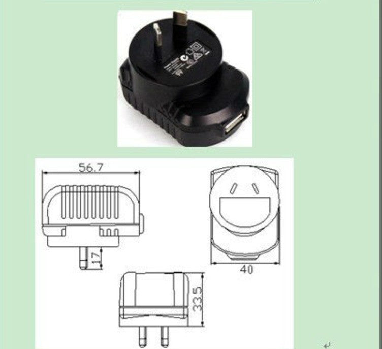 5v USB AC Adapter I Type (AU)