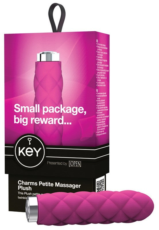Key- Charms Plush Petite Massager - Raspberry Pink