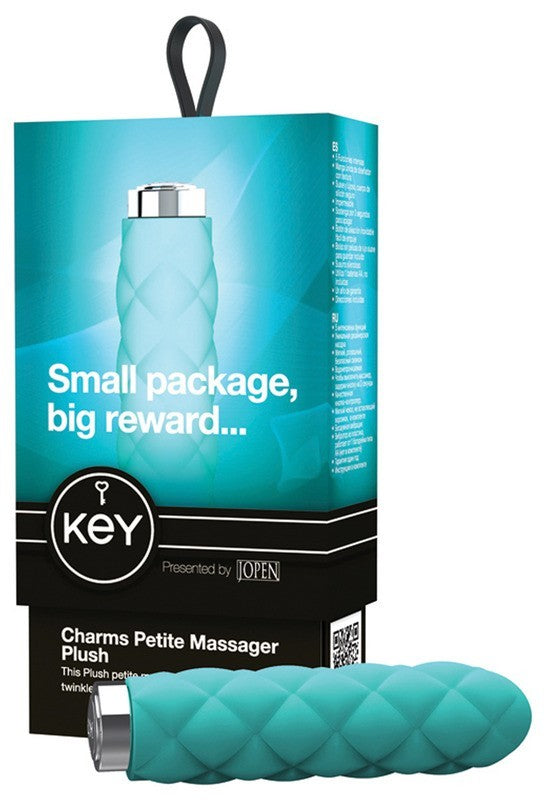 Key- Charms Plush Petite Massager - Robin Egg Blue