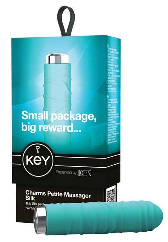 Key- Charms Silk Petite Massager - Robin Egg Blue